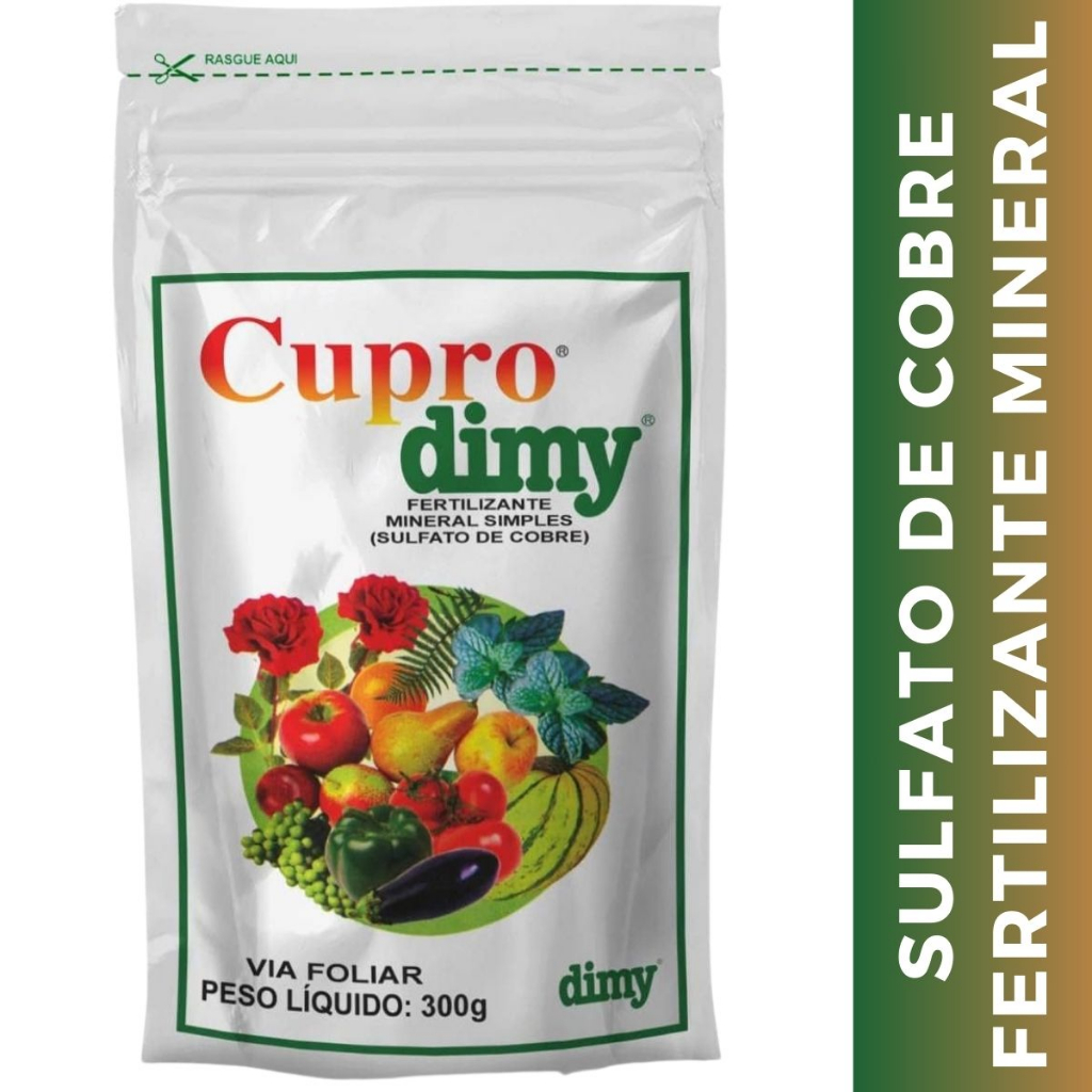Fertilizante Fungicida Cupro Sulfato De Cobre Em Pó 300g - Dimy