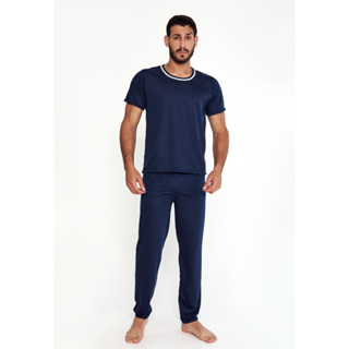 Pijama Masculino Calça Manga Curta Inverno