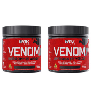 Kit 2x Pré Treino Venom 300g Underground Pré Workout Dark Lab, Beta Alanina, Cafeina, Taurina, Arginina