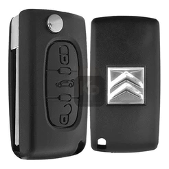 Chave Canivete Citroen C3 C4 Pallas Vtr Aircross Com Suporte 3 Botões Porta Malas