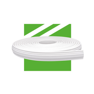Roda Meio de Eva Boiserie Autocolante Branco Meu Rodapé 3,8cm - 10m