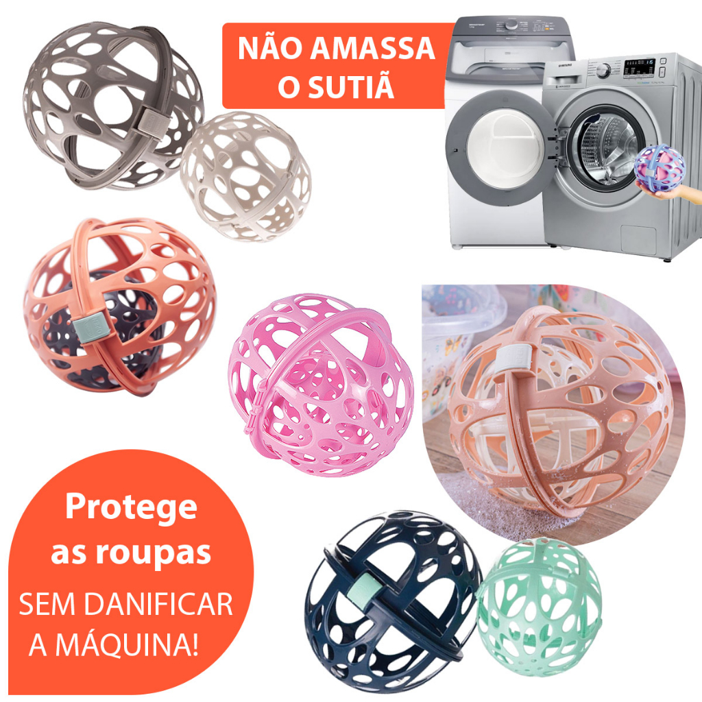 Protetor Lava Sutiã E Roupas Finas Em Máquina De Lavar Plasútil em Oferta na Shopee