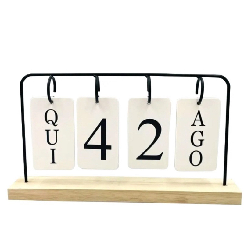 Calendário de mesa permanente decorativo  - Envio IMEDIATO em Oferta na Shopee