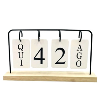 Calendário de mesa permanente decorativo  - Envio IMEDIATO em Oferta na Shopee