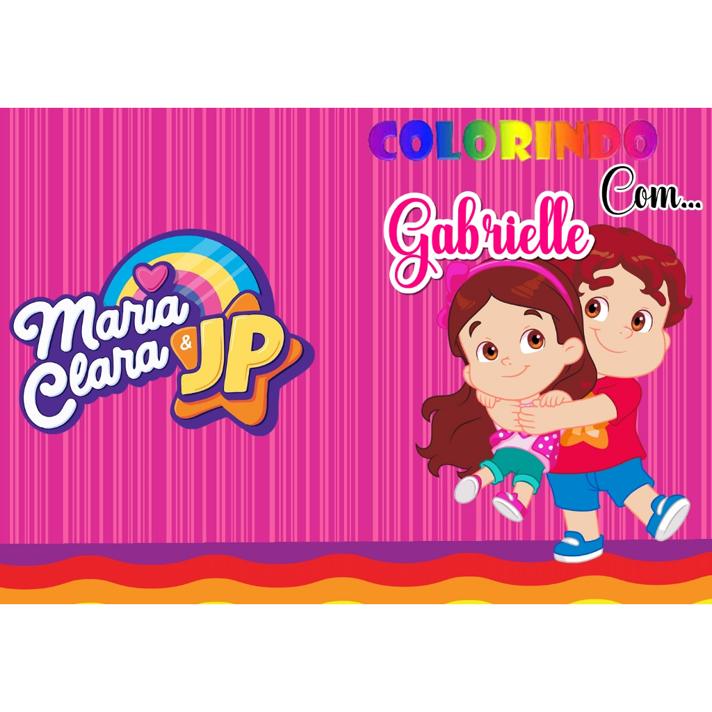 10, 20 OU 30 Livros De Colorir Personalizado / Revistinha de Colorir - MARIA CLARA E JP  GRANDE CAPA PAPEL DE FOTO