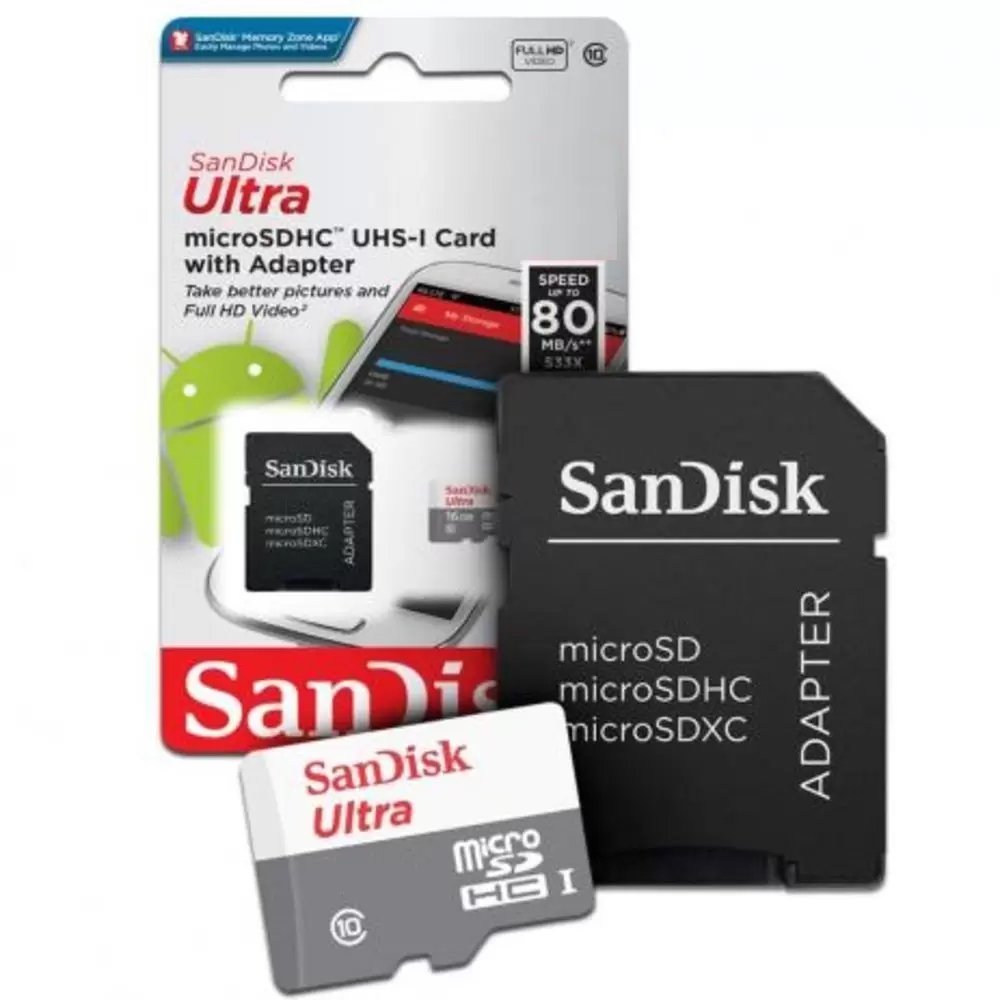Cartão De Memória SANDISK ULTRA 128gb Com Adaptador