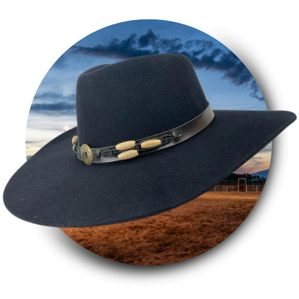 Chapéu Country Pralana Original Masculino 5x Land Aba 10 Preto Carneira Elástica