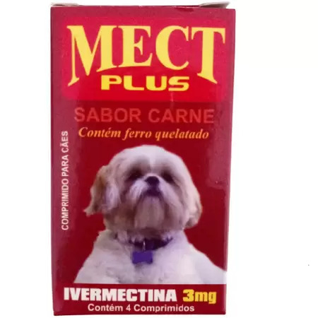 Mect Plus 3mg Remedio pra Pulgas de Cachorro e Gato Remedio de Carrapatos Sarnas Vermes Cães e Gatos em Oferta na Shopee