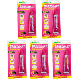 Cola Universal Brascoart 17g Artesanato / Madeira, Couro, Plástico, Papel, Artesanato kit 5 Unidades em Oferta na Shopee