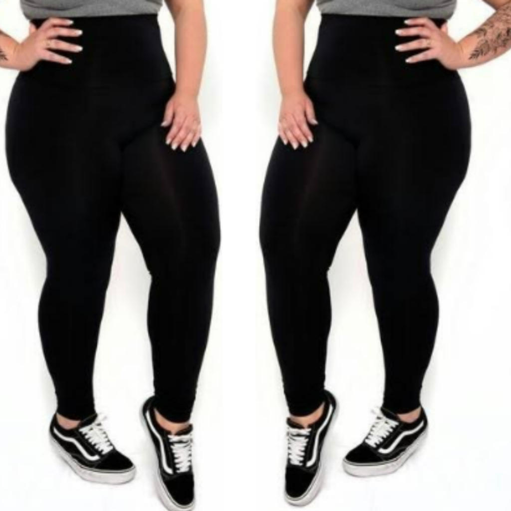 Kit 1 a 3 Calças Legging Plus Size G1 G2 G3 Cós Cintura Bem Alta Suplex Poliéster e Elastano Tamanhos Especiais