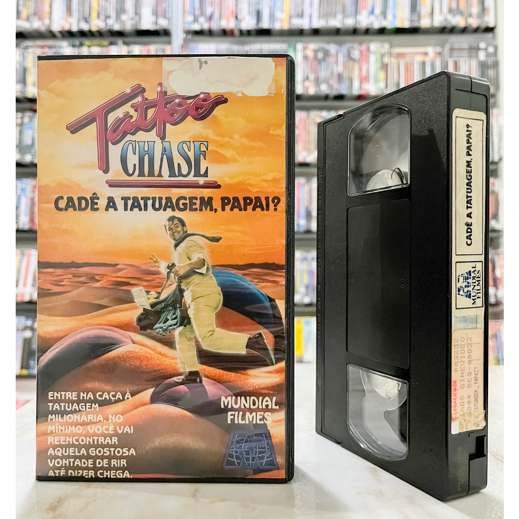 VHS Tattoo Chase - Cadê a Tatuagem Papai? - LEGENDADO - Original - Fita de Vídeo Filme