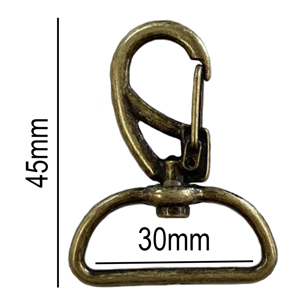 10un Mosquetão 30mm Ouro Velho Fecho Gancho Alça Bolsas Mochilas em Oferta na Shopee