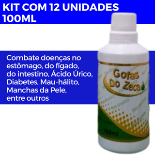 Kit com 12 unidades Gotas do Zeca 100ml (cada)
