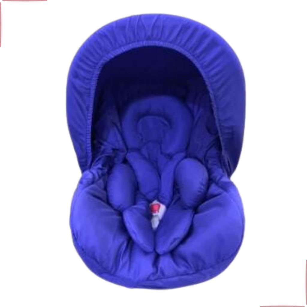 Kit P/ Bebê Conforto Azul Royal 5 pçs Capa Capota Redutor Protetor Cinto Galzerano Burigotto Cosco
