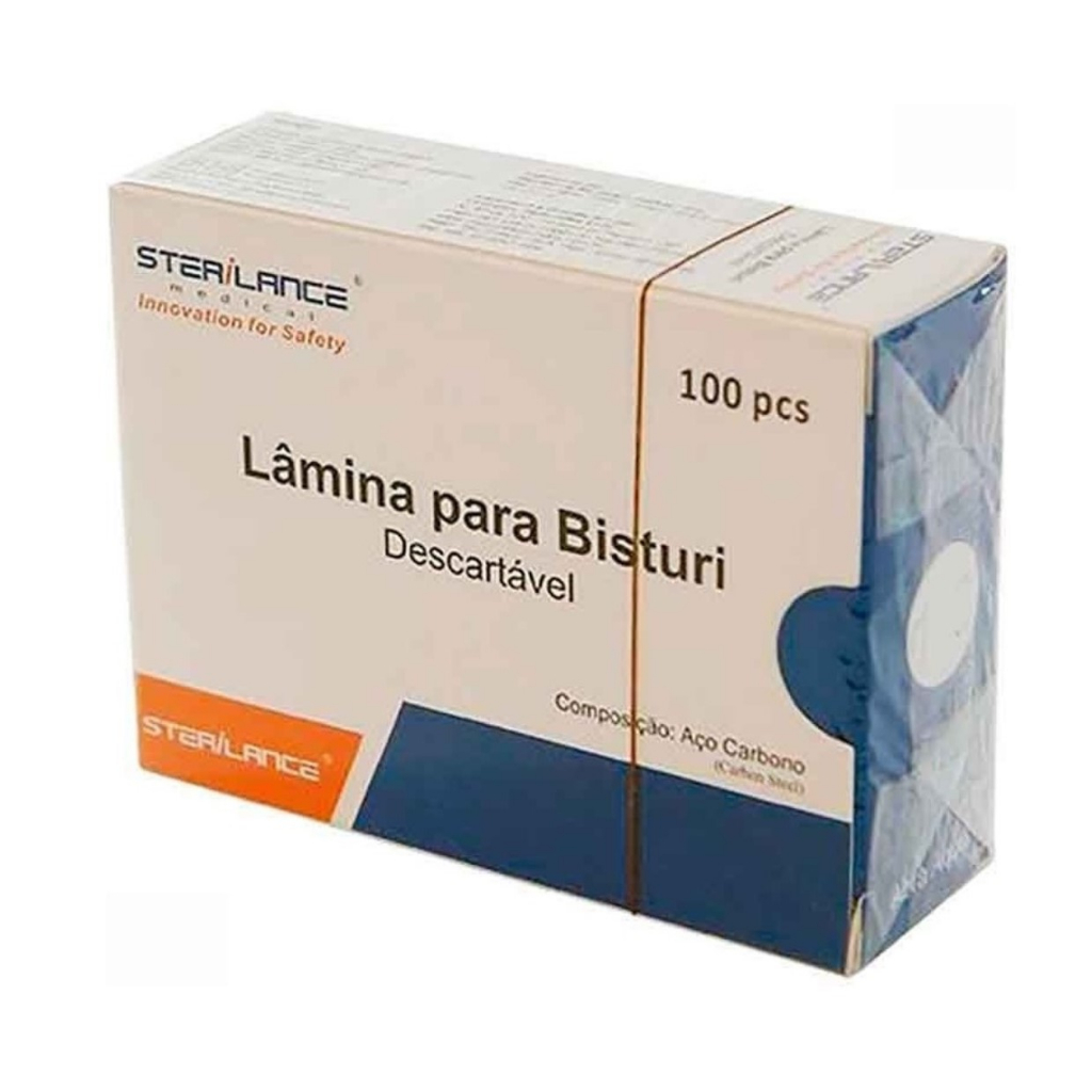 100 Lâmina de Bisturi Sterilance para Cabo N3 E N4 em Oferta na Shopee
