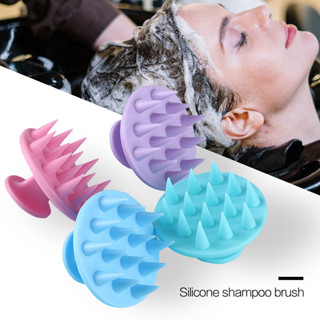 Escova Massageadora De Silicone Couro Cabeludo Anti-Deslizante Para Cuidado De Saúde Com Cabo Flexível