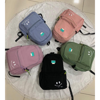 Mochila Feminina Unissex Básica Escolar Passeio Grande Resistente Smile