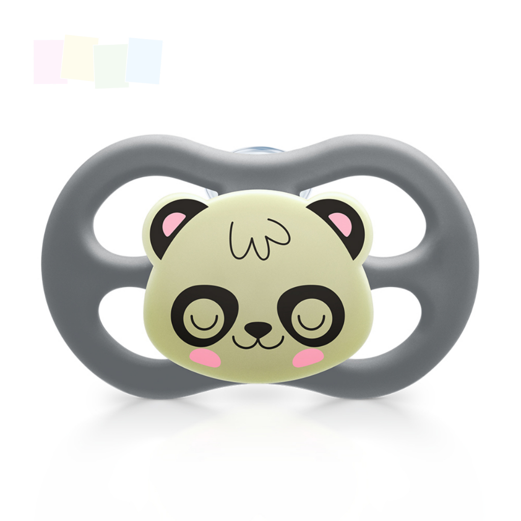 Chupeta Little Friends Brilha no Escuro Simétrica Lillo 6+m  Tam 2 Neutra Glow Panda em Oferta na Shopee