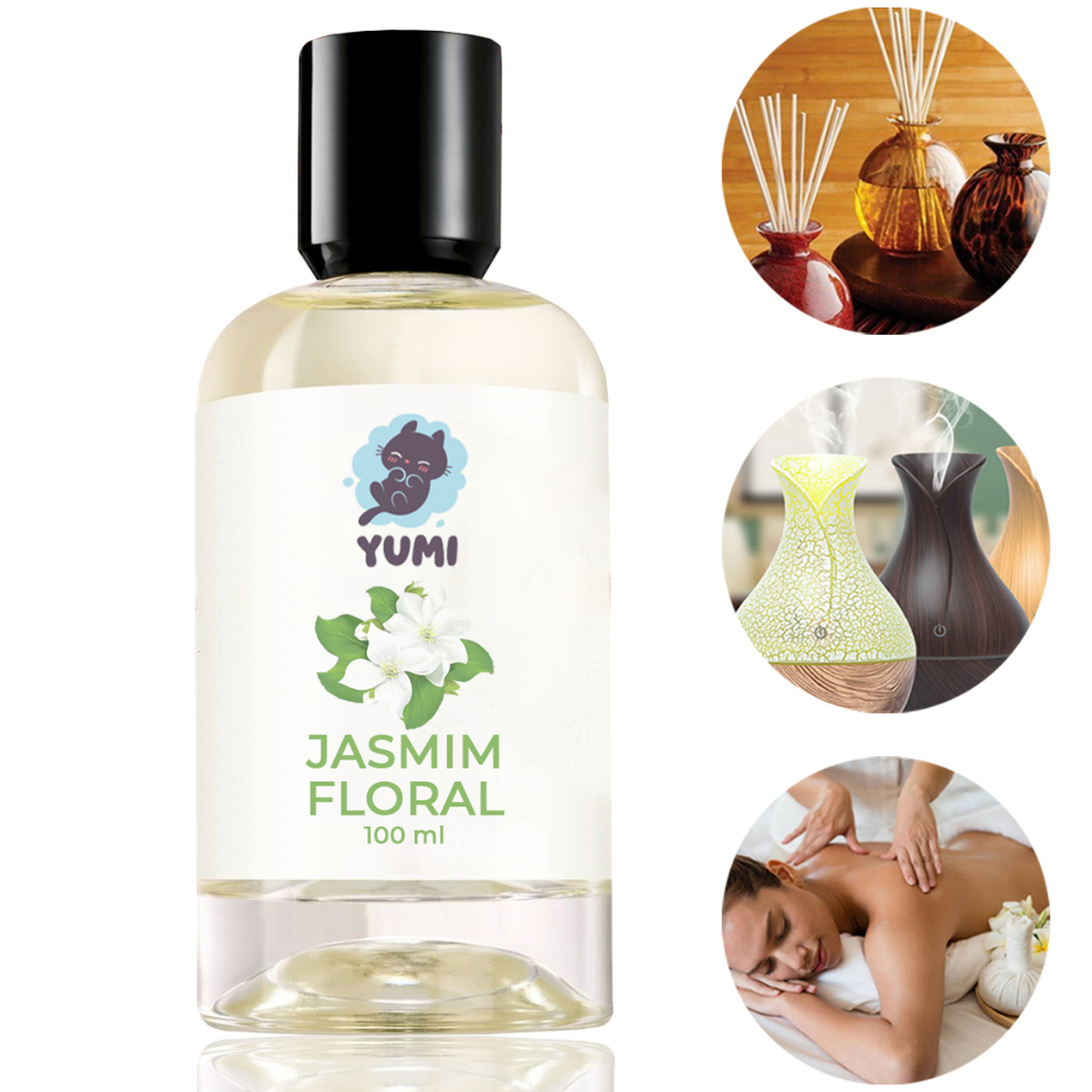 Essência Jasmim Floral Concentrada Forte 100Ml Para Aromatizador Difusor Palito E Umidificador Zumi