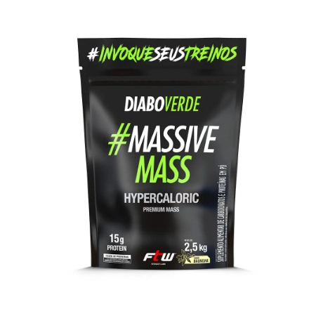 HIPERCALORICO DIABO VERDE MASSIVE MASS 2,5KG BAUNILHA FTW