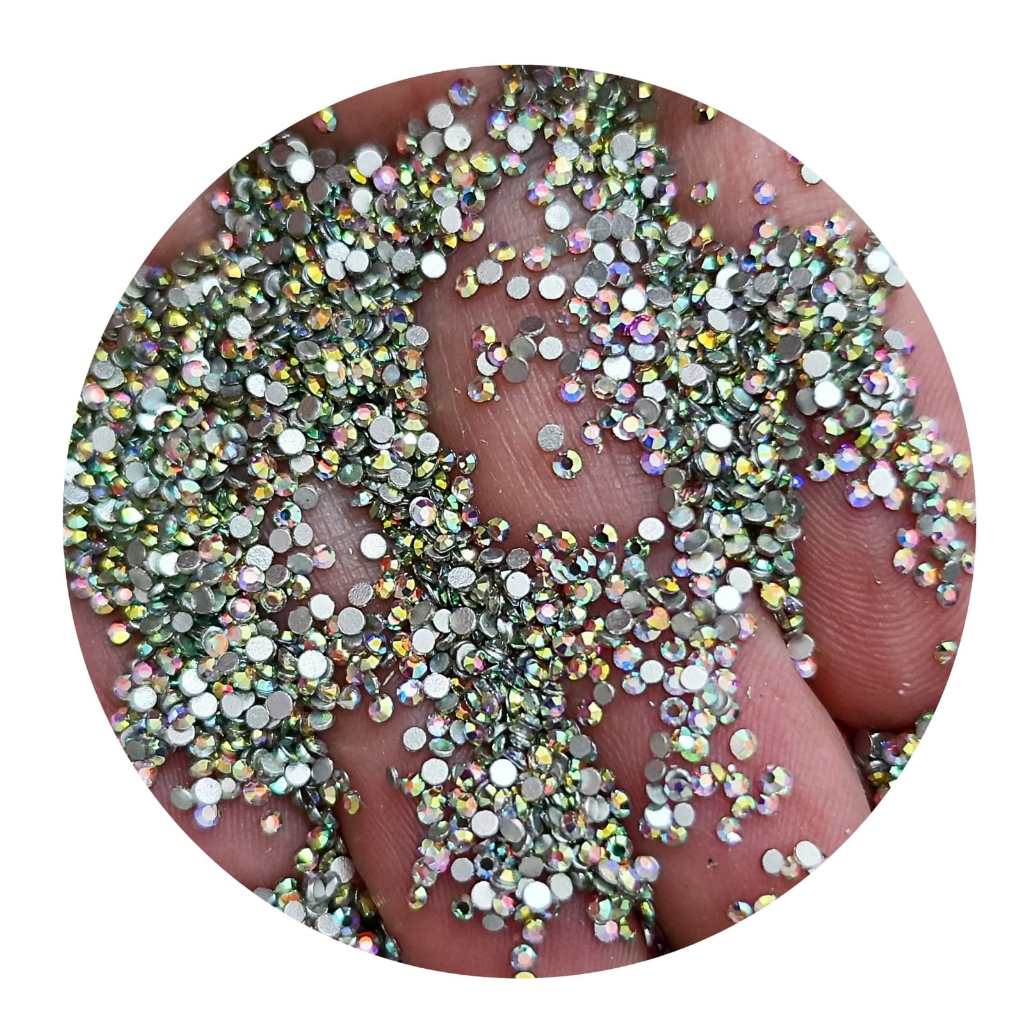 Strass de Vidro Svarovisk Ponto de Luz SS0 1mm Nail Art e Artesanato