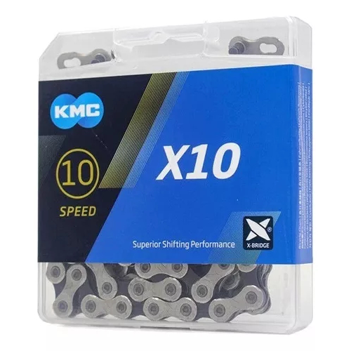Corrente Kmc X10 Silver Prata 116l 10v 20v 30v Mtb Speed