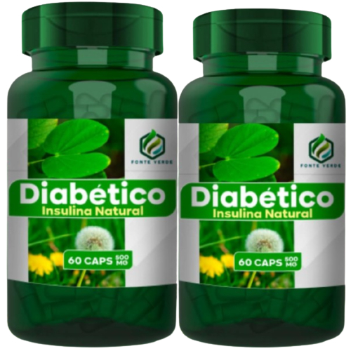KIT 02 Insullina Natural 500MG 120 Capsulas (Fonte Verde). em Oferta na Shopee