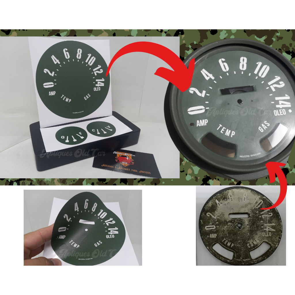 KIT ADESIVOS PAINEL MILITAR JEEP WILLYS / CJ5 / F75 / APLIQUE VINIL PARA PERSONALIZAÇÃO