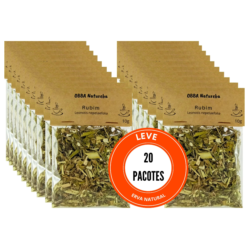 Kit 20 Pacotes Chá de Rubim | Legítima Erva-das-Mamangavas