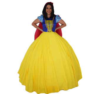 Fantasia Branca De Neve Adulto Longo + Capa