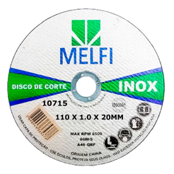 Disco De Corte Aço Inox 110x1.0x20mm Para Serra Mármore Pedreiro Serralheiro Ferro Metalon Solda