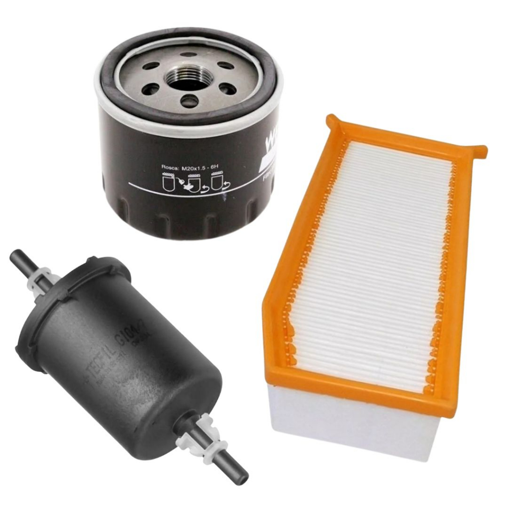 KIT FILTROS LOGAN SANDERO 3 CILINDROS 2017 EM DIANTE em Oferta na Shopee