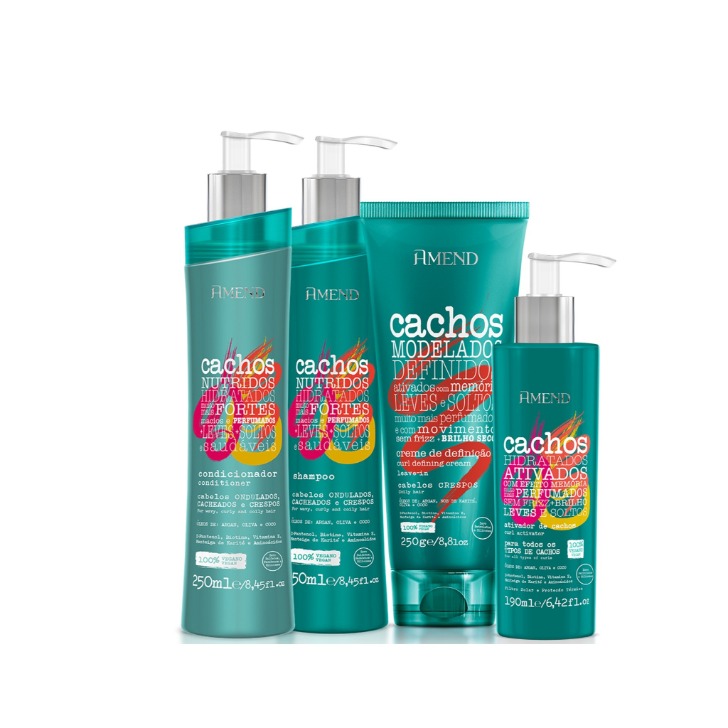 Amend Kit Cachos 3 Passos + leave-in crespos