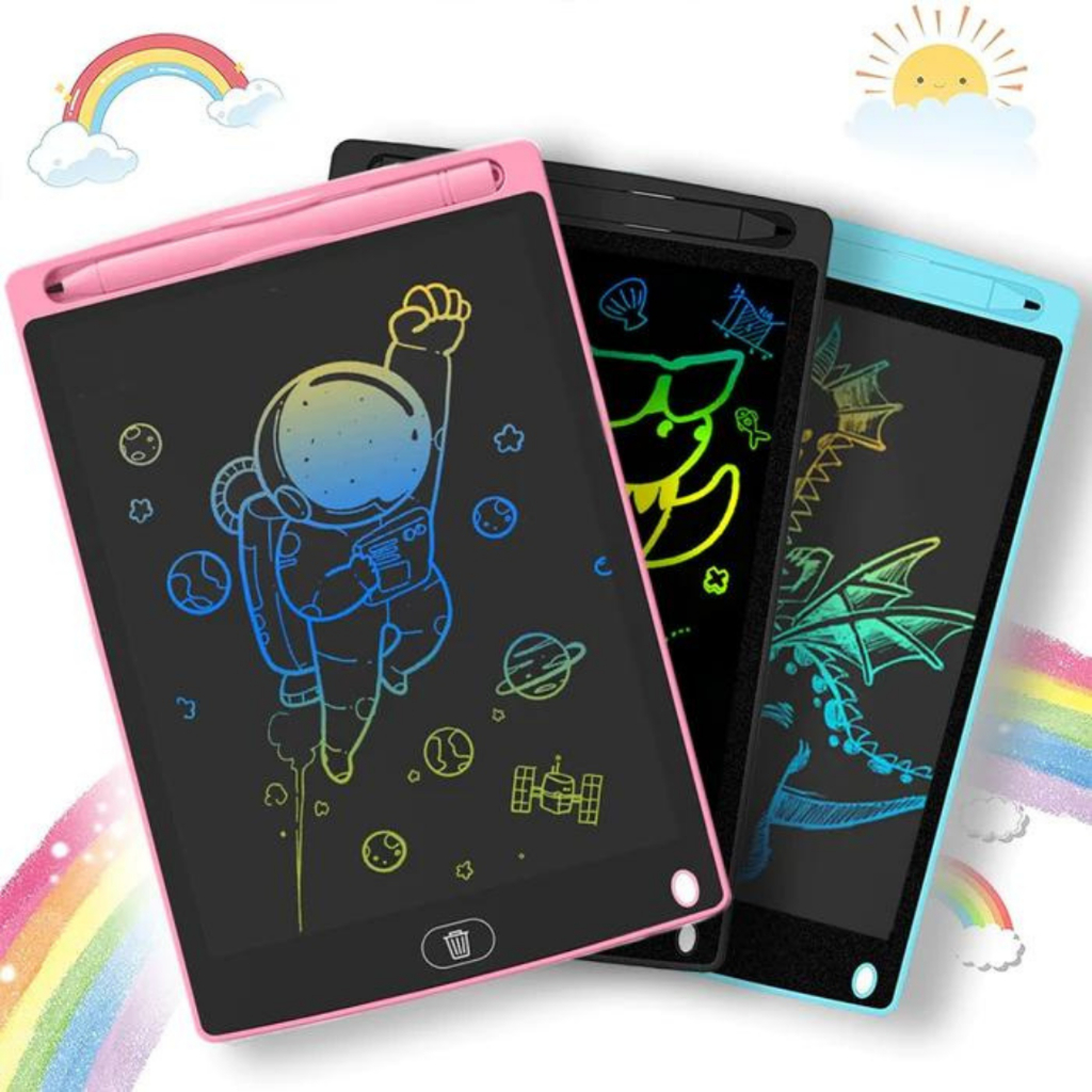 Lousa Mágica Tablet Infantil com Escrita Colorida para Desenhar Pintar e Escrever LCD