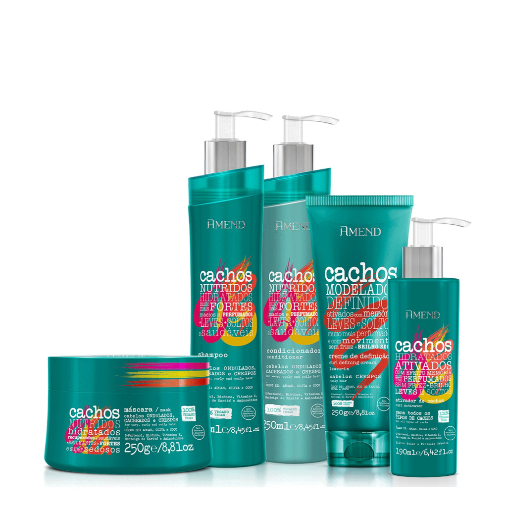 Amend Kit Cachos  4 passos + leave-in crespo - Beauty