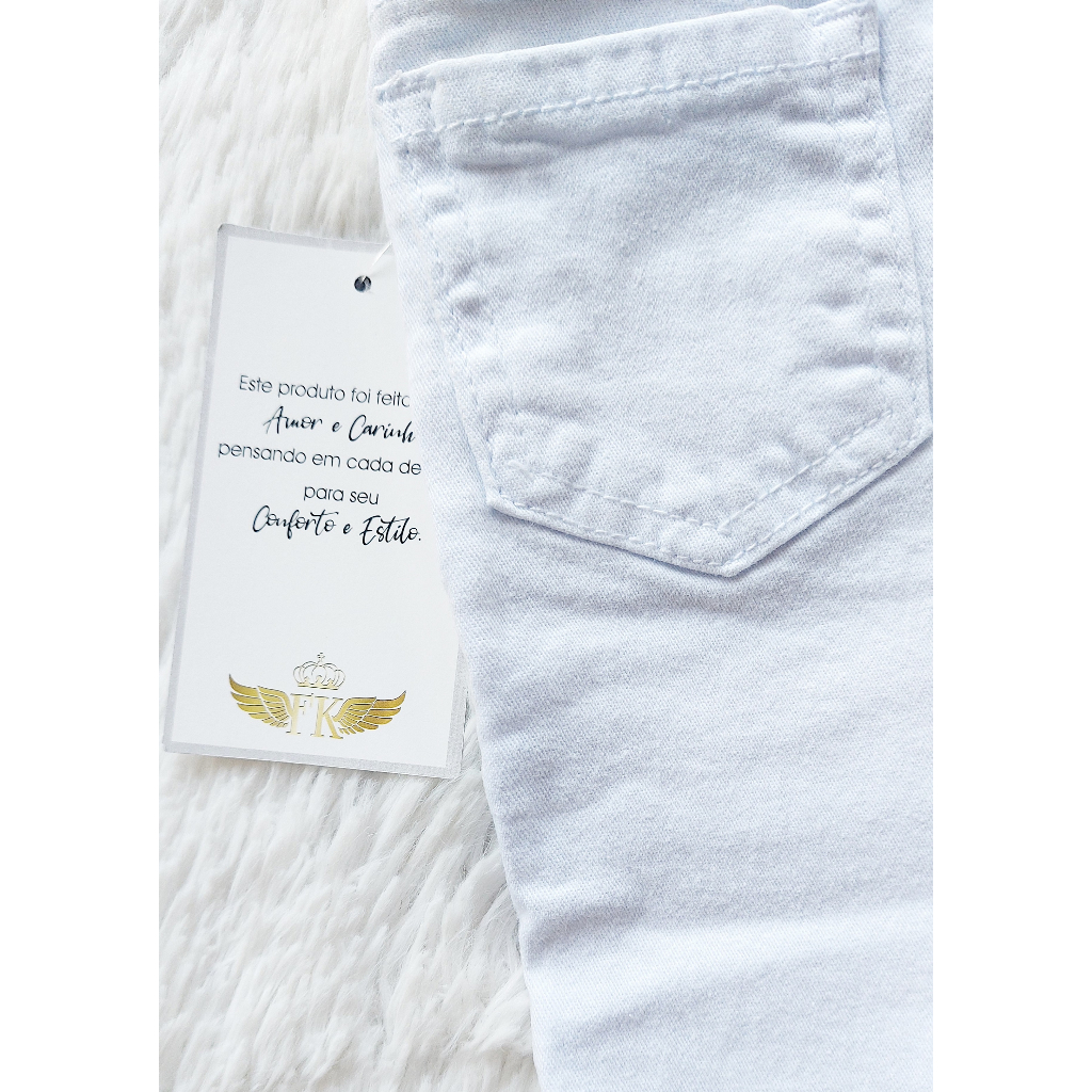 Calça Branca Menina Infantil e Juvenil