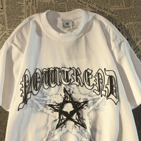 Camiseta Estrela Pentagrama Símbolo das Cinco chagas de Cristo Moda Streetwear