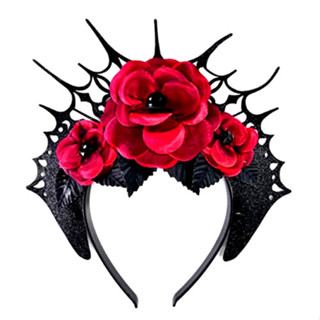 Tiara Halloween Vampiro Rosas Vermelhas Festa Fantasia Gótica - R83522