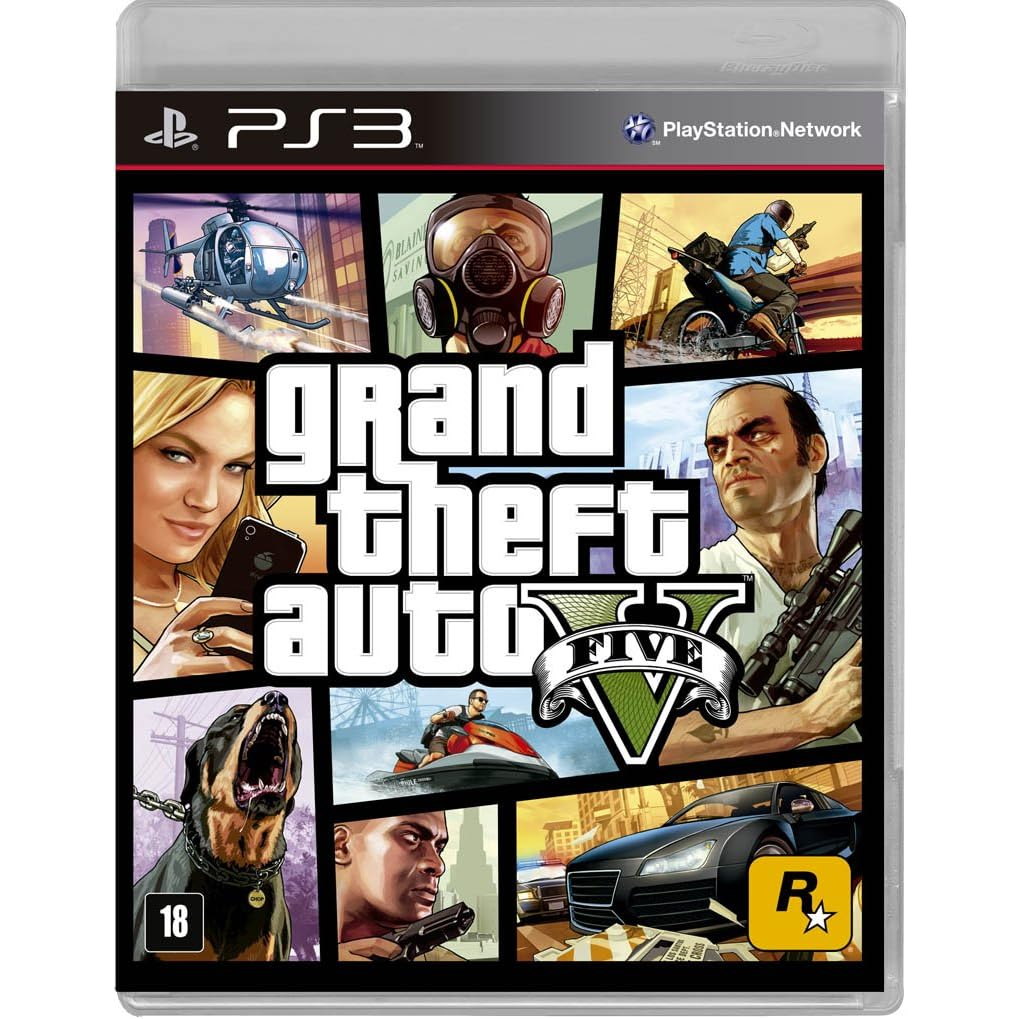 GTA V - GRAND THEFT AUTO 5 - PS3 - SEM MAPA / SEM MANUAL -  JOGO ORIGINAL - MÍDIA FÍSICA