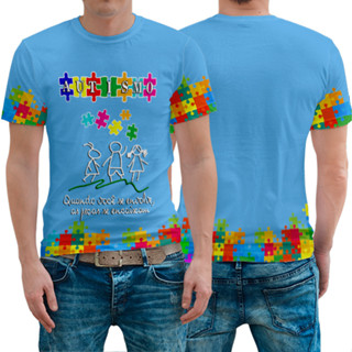 Camisa Adulto ou Infantil - Autismo Blue Tema