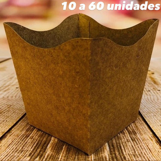 KIT Cachepô decorativo Papel cachepot Festas Flores Decoração COR  KRAFT 2.72 em Oferta na Shopee
