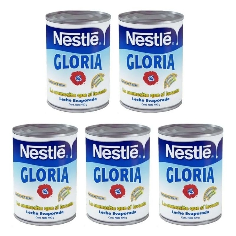 LEITE GLORIA EVAPORADO NESTLÉ 390 G 5 Kit