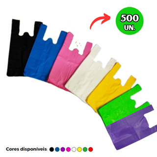 500 Sacolas Plásticas Reforçadas 30x40/38x50/50x60 (P, M e G) - Sacolinhas para Lojas, supermercados, comércio em geral em Oferta na Shopee