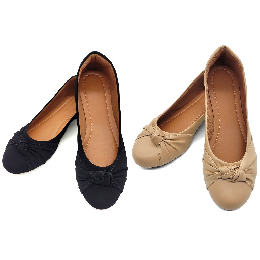 Kit 2 Sapatilha Feminina Social Casual Bico Redondo Moda Confortável Verão Rasteirinha Sandália Feminino em Oferta na Shopee