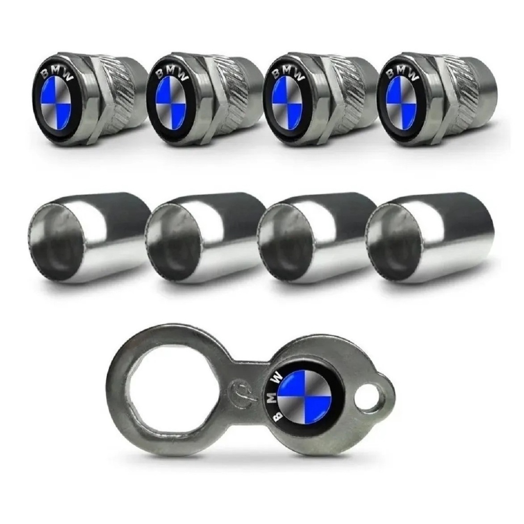 Bico Pneu Cromado Pino Roda Antifurto Ventil Bmw 320ia X1 X3