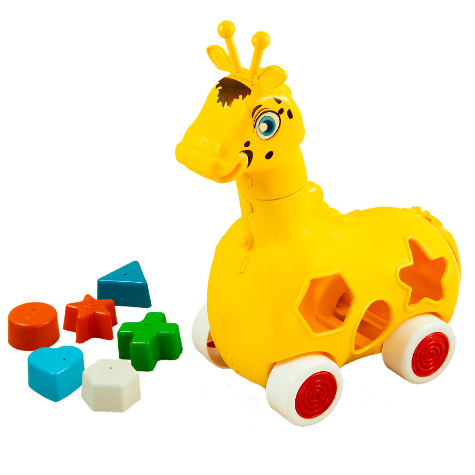 Girafa de Brinquedo Pedagógica Para O Desenvolvimento Infantil Com Peças de Encaixe e Rodinhas em Oferta na Shopee