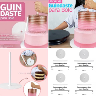 Guindaste Para Bolo Blue star De 11, 16, 21 e 26 Cm C/ 02 Peças Conjunto Sobreposição de Tortas andar Bluestar em Oferta na Shopee