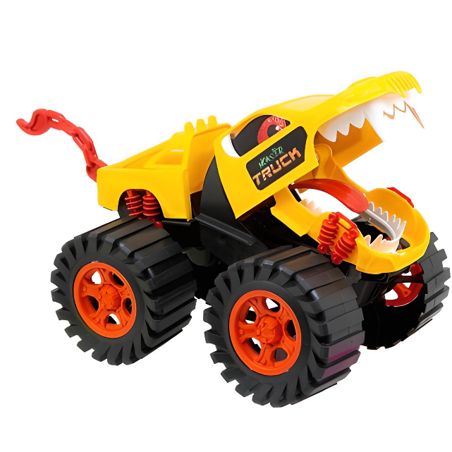 Carro  Grande Radical Monster Truck Tiger Com Boca Articulada Que Movimenta Pela Movimentação da Calda Para Brinquedo em Oferta na Shopee