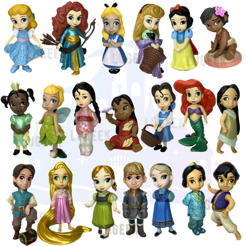 mini animator das princesas e príncipes da minianimator miniaturas figuras de ação Merida Alice Ariel Elsa Ana Rapunzel