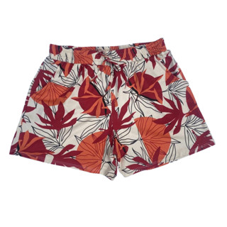 Shorts Feminino Viscolycra Estampado Com Elástico na Cintura Modelo Casual